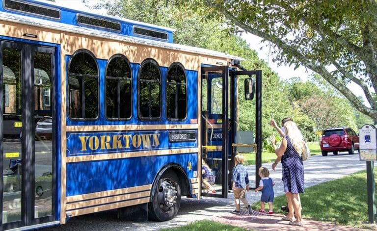 Yorktown Trolley during summer